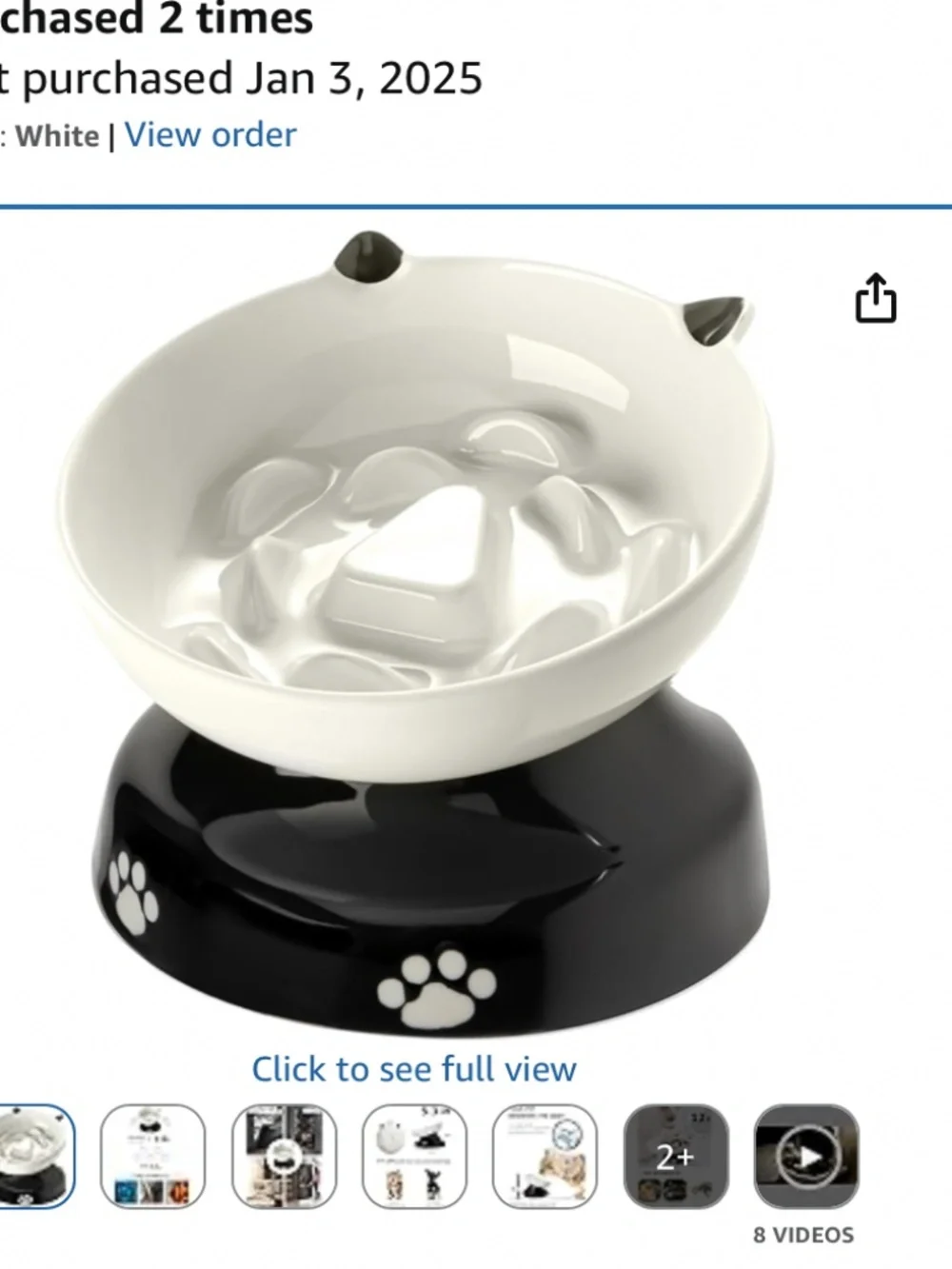 Very Good YHY Ceramic Slow Feeder Cat Bowls Set of 2